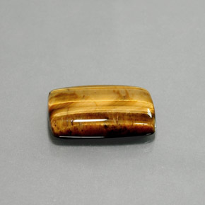 Ojo de Tigre Marrón oro natural de 13.18 ct, Corte Baguette, Opaco
