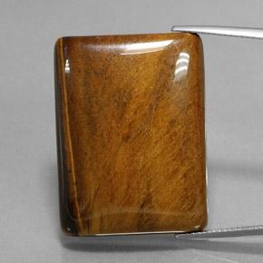 Ojo de Tigre Marrón rojizo natural de 59.06 ct, Corte Baguette, Opaco