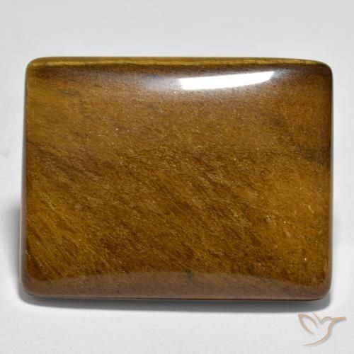 Ojo de Tigre Marrón rojizo natural de 44.65 ct, Corte Baguette, Opaco