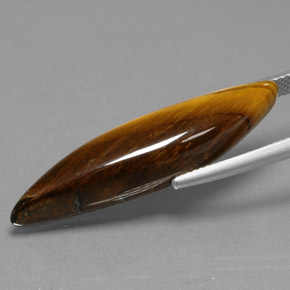 Ojo de Tigre Marrón oro natural de 20.07 ct, Forma elegante, Opaco