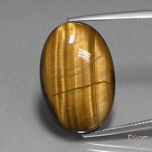 20.16ct Natural Marrón cálido Ojo de Tigre, Ovalada, Opaco
