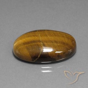 Ojo de Tigre Marrón cálido natural de 20.16 ct, Ovalada, Opaco