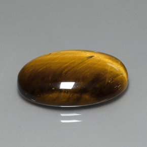 Tiger's eye marrón natural de 19,59 ct, corte óvalo, opaco