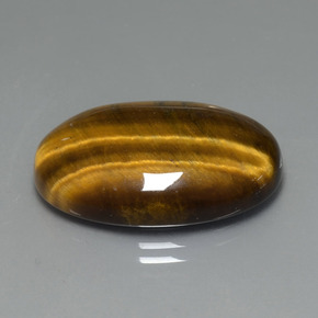 Ojo de Tigre Marrón dorado natural de 20.01 ct, Corte Óvalo, Opaco