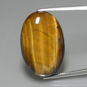 Tiger's eye marrón natural de 20,74 ct, corte óvalo, opaco