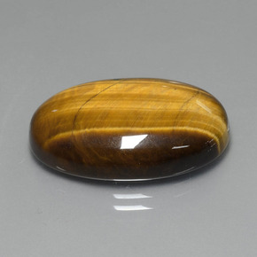 Tiger's eye marrón natural de 20,74 ct, corte óvalo, opaco