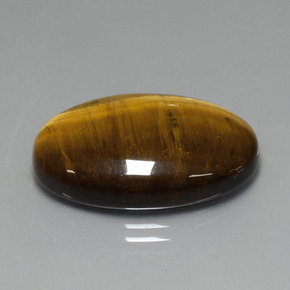 Tiger's eye marrón natural de 19,40 ct, corte óvalo, opaco