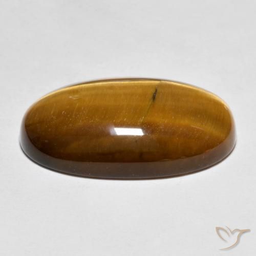 Ojo de Tigre Marrón medio natural de 20.45 ct, Ovalada, Opaco