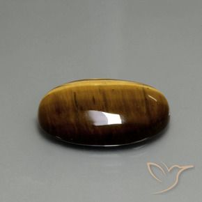 Ojo de Tigre Marrón dorado natural de 20.36 ct, Ovalada, Opaco