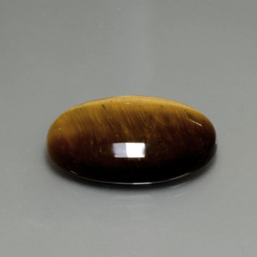 Tiger's eye marrón natural de 20,21 ct, corte óvalo, opaco