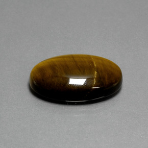 Tiger's eye marrón natural de 19,87 ct, corte óvalo, opaco