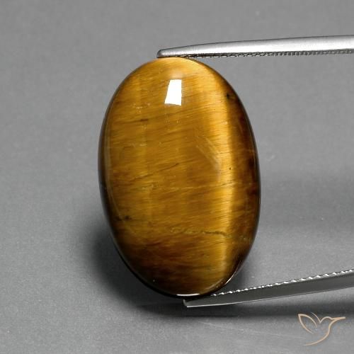 20.82ct Natural Marrón cálido Ojo de Tigre, Ovalada, Opaco
