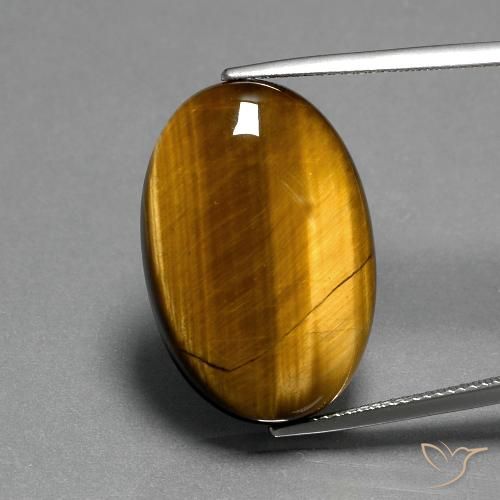 20.73ct Natural Marrón cálido Ojo de Tigre, Ovalada, Opaco