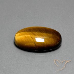Ojo de Tigre Marrón cálido natural de 20.73 ct, Ovalada, Opaco