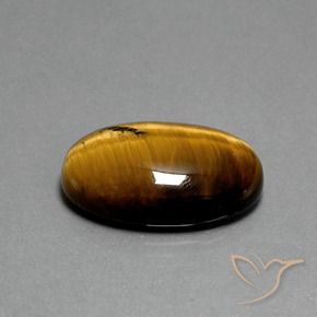 Ojo de Tigre Marrón cálido natural de 20.77 ct, Ovalada, Opaco