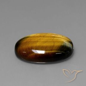 Ojo de Tigre Marrón medio natural de 20.61 ct, Ovalada, Opaco