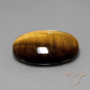 Ojo de Tigre Marrón cálido natural de 20.28 ct, Ovalada, Opaco
