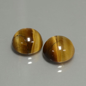 Gemas de tiger's eye marrón natural de  ct, corte redondo, opaco