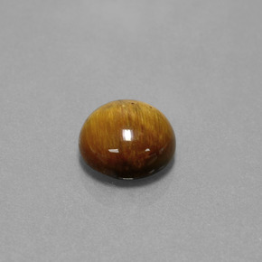 Tiger's eye marrón natural de 3,46 ct, corte redondo, opaco