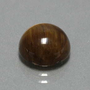 Ojo de Tigre Marrón oro natural de 3.74 ct, Corte Redondo, Opaco