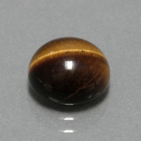 Tiger's eye marrón natural de 2,79 ct, corte redondo, opaco