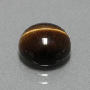 Tiger's eye marrón natural de 2,78 ct, corte redondo, opaco