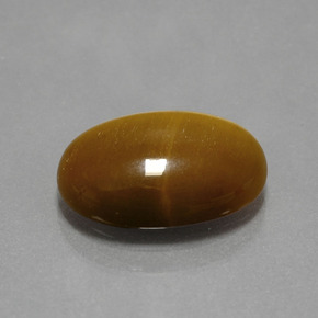Ojo de Tigre Marrón oro natural de 4.49 ct, Corte Óvalo, Opaco