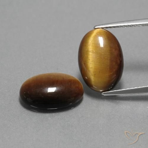 9.06ctw Natural Marrón dorado Ojo de Tigre, Ovalada, Opaco