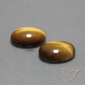 Gemas de Ojo de Tigre Marrón dorado natural de 9.00 ct, Corte Óvalo, Opaco