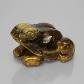 Tiger's eye marrón natural de 284,94 ct, forma elegante, opaco