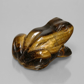 Tiger's eye marrón natural de 284,94 ct, forma elegante, opaco
