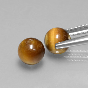 Gemas de Ojo de Tigre Marrón oro natural de  ct, Esfera / Bola, Opaco