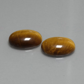 Gemas de tiger's eye marrón natural de 9,08 ct, corte óvalo, opaco