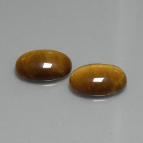 Gemas de tiger's eye marrón natural de 9,04 ct, corte óvalo, opaco