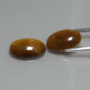 Gemas de tiger's eye marrón natural de 9,04 ct, corte óvalo, opaco