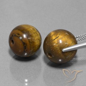 Gemas de Ojo de Tigre Marrón medio natural de 25.67 ct, Esfera / Bola, Opaco