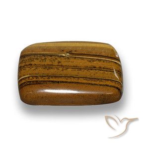 Ojo de Tigre Marrón jengibre natural de 41.49 ct, Forma Cojín, Opaco