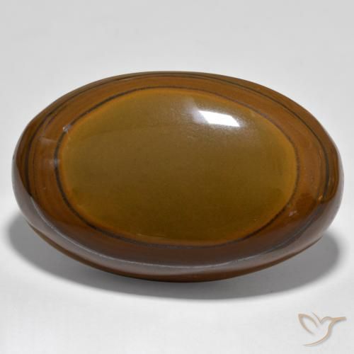 93.95ct Natural Marrón medio Ojo de Tigre, Ovalada, Opaco