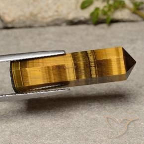 Ojo de Tigre Marrón amarillento natural de 21.63 ct, Elegante, Opaco