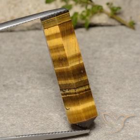 Ojo de Tigre Marrón amarillento natural de 21.63 ct, Elegante, Opaco