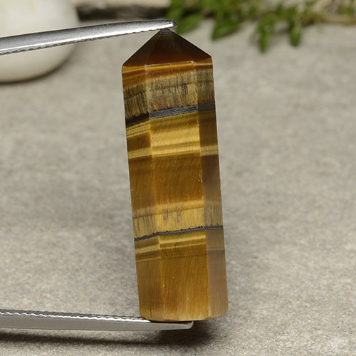 Ojo de Tigre Marrón cálido natural de 21.18 ct, Forma elegante, Opaco