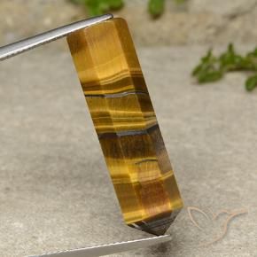 Ojo de Tigre Marrón dorado natural de 22.27 ct, Elegante, Opaco
