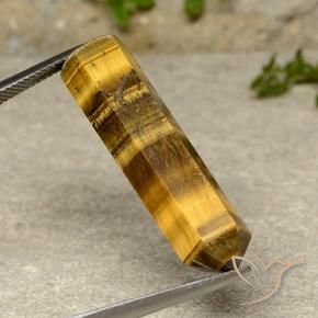 Ojo de Tigre Marrón amarillento natural de 22.34 ct, Elegante, Opaco