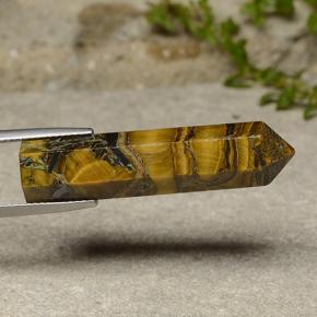 Tiger's eye marrón natural de 23,84 ct, forma elegante, opaco
