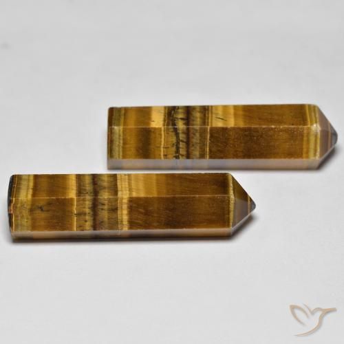 Gemas de Ojo de Tigre Marrón medio natural de 39.60 ct, Elegante, Opaco