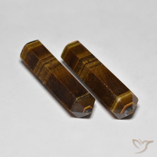 Gemas de Ojo de Tigre Marrón medio natural de 39.60 ct, Elegante, Opaco