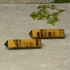 Gemas de Ojo de Tigre Marrón dorado natural de 36.27 ct, Elegante, Opaco