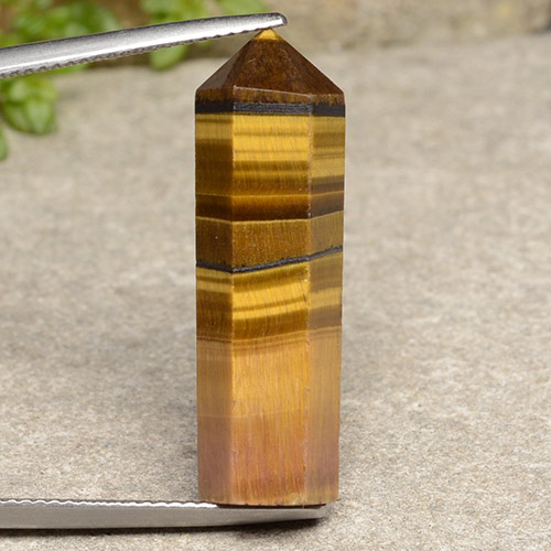 Tiger's eye marrón natural de 18,73 ct, forma elegante, opaco