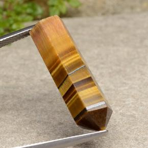 Tiger's eye marrón natural de 18,73 ct, forma elegante, opaco