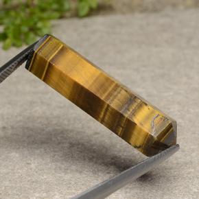 Tiger's eye marrón natural de 24,72 ct, forma elegante, opaco